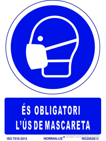 Senyal És obligatori l'ús de mascareta (Català - Catalán) - PVC - NMZ (Normaluz)