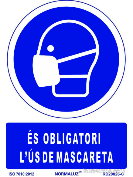 Senyal És obligatori l'ús de mascareta (Català - Catalán) - PVC - NMZ (Normaluz)