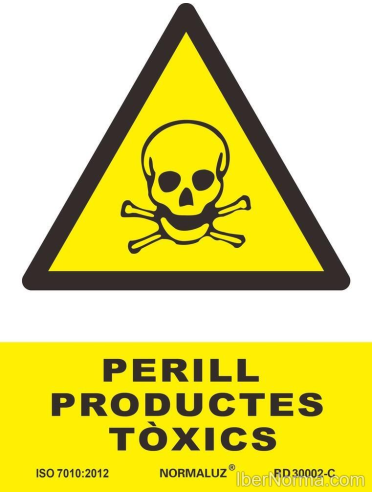 Senyal Perill Productes tòxics (Català - Catalán) - PVC - NMZ (Normaluz)