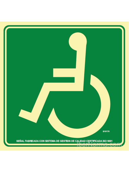 Señal SIA Silla de ruedas izquierda - PVC - NMZ (Normaluz)