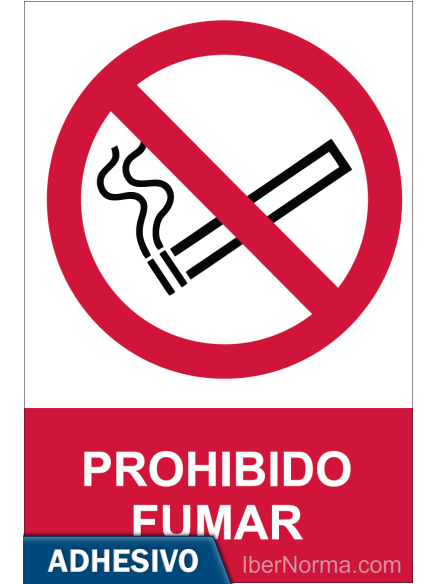 Cartel adhesivo - Prohibido fumar - NMZ (Normaluz)