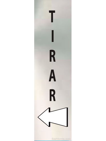 Cartel Tirar (Con pictograma) - Acero Inoxidable - NMZ (Normaluz)