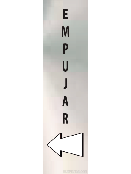 Cartel Empujar (Con pictograma) - Acero Inoxidable - NMZ (Normaluz)