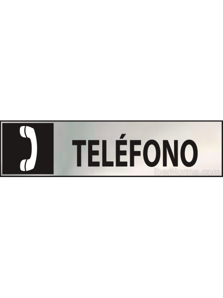 Cartel Teléfono - Acero Inoxidable - NMZ (Normaluz)