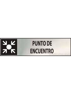 Cartel Punto de encuentro - Acero Inoxidable - NMZ (Normaluz)