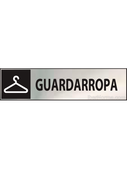Cartel Guardarropa - Acero Inoxidable - NMZ (Normaluz)