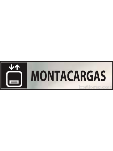 Cartel Montacargas - Acero Inoxidable - NMZ (Normaluz)