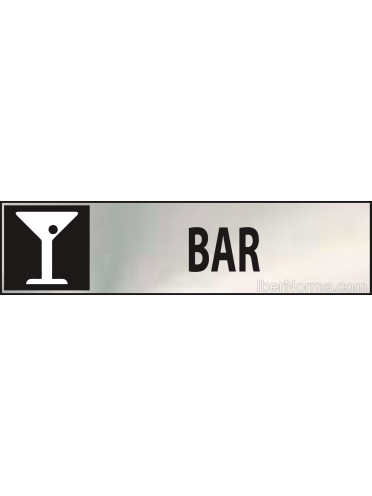 Cartel Bar - Acero Inoxidable - NMZ (Normaluz)