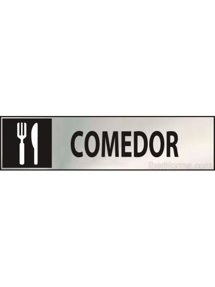 Cartel Comedor - Acero Inoxidable - NMZ (Normaluz)