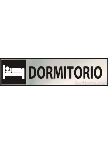 Cartel Dormitorio - Acero Inoxidable - NMZ (Normaluz)