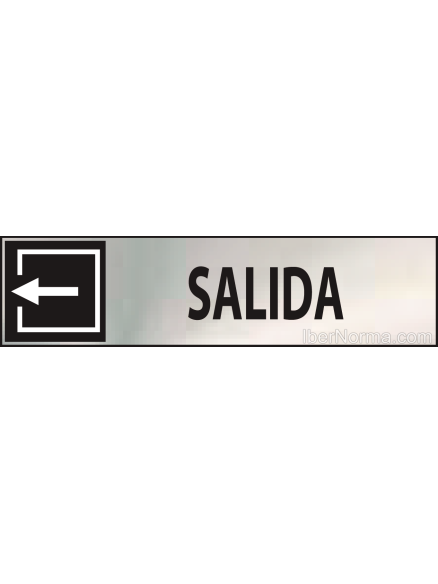 Cartel Salida - Acero Inoxidable - NMZ (Normaluz)