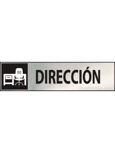Cartel Dirección - Acero Inoxidable - NMZ (Normaluz)