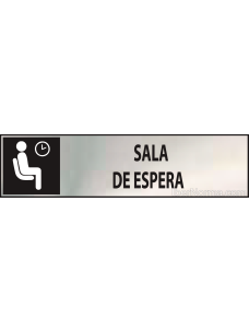 Cartel Sala de espera - Acero Inoxidable - NMZ (Normaluz)
