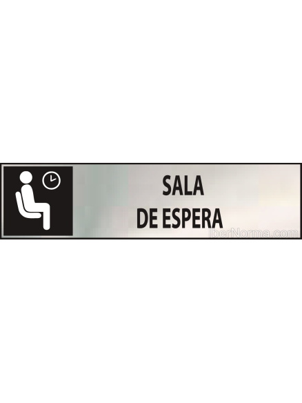 Cartel Sala de espera - Acero Inoxidable - NMZ (Normaluz)