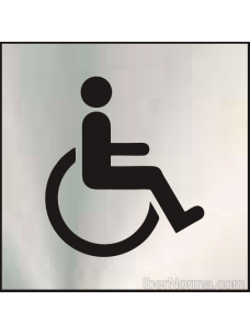Cartel Silla de ruedas minusválido - Acero Inoxidable - NMZ (Normaluz)